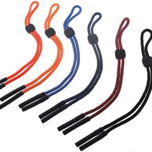 حزام حامل للنظارة الطبية للرجال والنساء من اوريتي، مُثبِت بنمط حبل للنظارة الطبية و نظارة الشمس الرياضية قابل للتعديل وغير قابل للانزلاق، حزام تعليق بحبل للنظارة الطبية، 6 قطع, قياس واحد