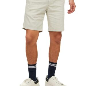 جاك اند جونز شورت جيه بي ستديف لينين للرجال ايه كيه ام تشينو حديد المطاوع مقاس L أزرق