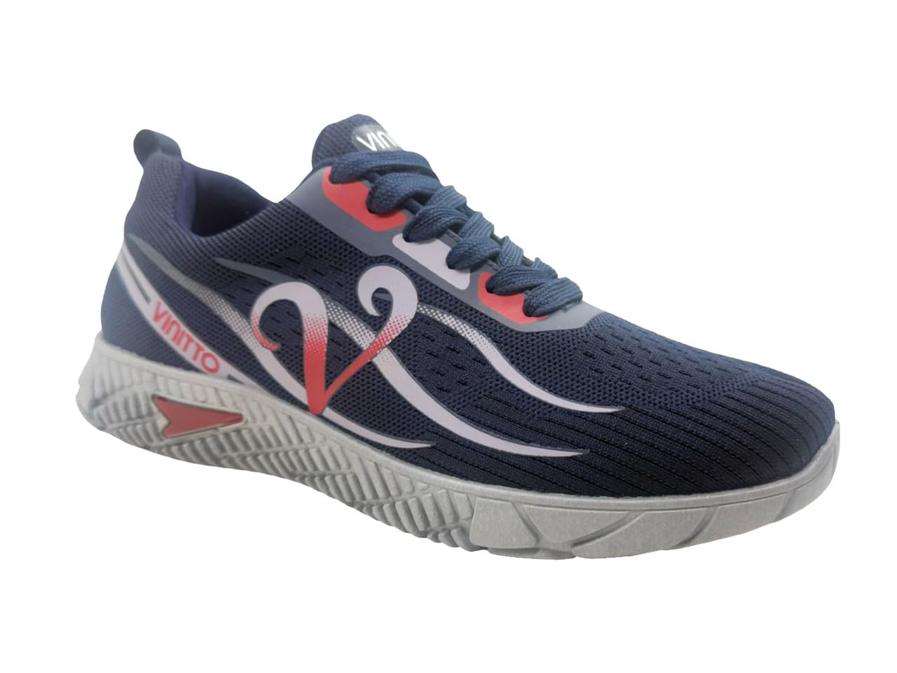 Version 1.0.0 حذاء جري رياضي شبكي اسود بتصميم عاكس ونعل مطاطي منسوج