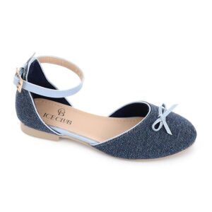 حذاء مسطح بحزام فاخر مع فيونكة للنساء من ايس كلوب