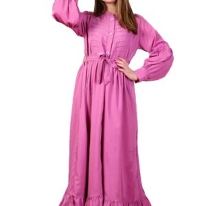 عباية كريب طول 118 سم مقاس موحد للبنات GS-8208 GAMAL SONS FOR ABAYA