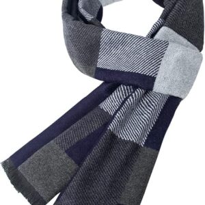 وشاح شتوي للرجال، اوشحة بملمس الكشمير، وشاح منقوش عصري ناعم ودافئ مناسب كهدايا للرجال