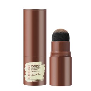 قلم بودرة لخط الشعر - لاخفاء تساقط الشعر، قلم تحديد خط الشعر، مسحوق كريم اساس مقاوم للماء لجذور الشعر الرقيق وفقدان الشعر والبقع الصلعاء للنساء والرجال (بني)