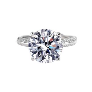 مجموعة خواتم زركونيا قابلة للتعديل للنساء - مظهر بتصميم ملكي مع صندوق هدايا