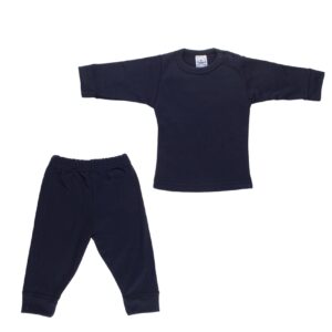 طقم ملابس داخلية قطن مكون من 2 قطعة فانلة بأكمام طويلة وبنطلون للأولاد من بابيون (1/ العبوة)