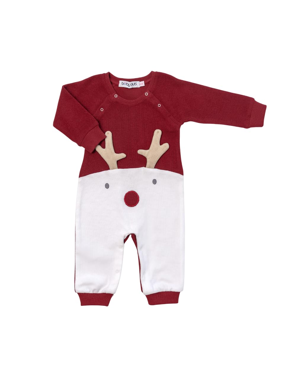 51E-UBUExnL سالوبيت قصير للاطفال الرنة باكمام طويلة، احمر وابيض