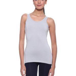 توب سادة بدون أكمام ورقبة دائرية للنساء من دايس، رمادي، XXL