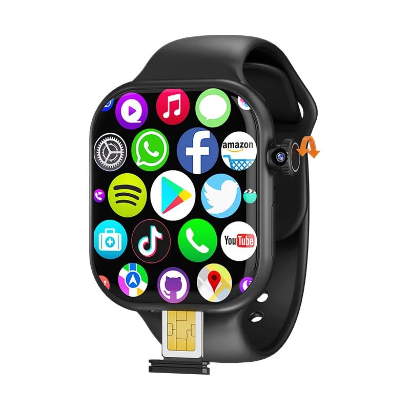 51EC-KyjOcL Original CD99 (VP29 2026 Version) 4G Cellular & WiFi with 190° Rotatable Camera 2:26 inch AMOLED Display Android watch with storage & Play store GPS Face ID •4RAM 32ROM• FREE Strap pro