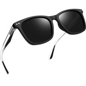 جوبين نظارة شمسية مستقطبة للرجال والنساء للحماية من الاشعة فوق البنفسجية 400 خفيفة الوزن باطار مستطيل زنبركي، نظارات شمسية للقيادة والصيد والمشي لمسافات طويلة والجولف والرياضة في الهواء الطلق