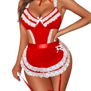 ملابس داخلية بيبي دول فاخرة فائقة النعومة من اكسسورايز كينجدوم ملابس سباحة بيكيني صغيرة شبكية لحفلات الزفاف مع بانتي فستان ياباني لشهر العسل وعيد الحب