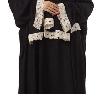 اسدال نسائى اسود فضفاض شامل الطرحة