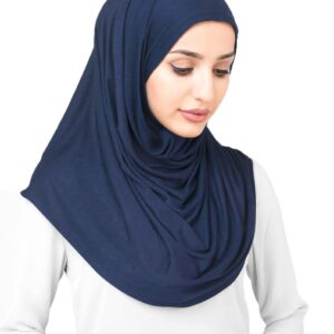 وشاح من قماش الجيرسيه والليكرا من الفيسكوز الجديد للنساء من ان ايسنس، حجاب كبير