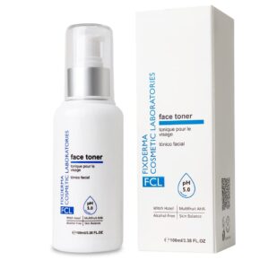 تونر للوجه من اف سي ال، يقلل من المسام المتضخمة، يقشر الشوائب، ينعش البشرة، يقلل الالتهاب، يتحكم في إنتاج الزيت، يضفي بشرة متوهجة، مناسب لجميع انواع البشرة، 100 مل