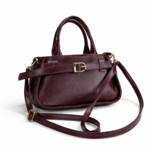 شنطة يد جلدية للنساء 20 × 13 سم، شنطة كتف انيقة بابزيم ذهبي، حزام قابل للتعديل، شنطة يد انيقة للنساء، شنطة كروس عصرية