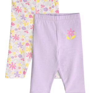 LC واكيكي بناطيل ضيقة مطبوعة للبنات، عبوة من قطعتين