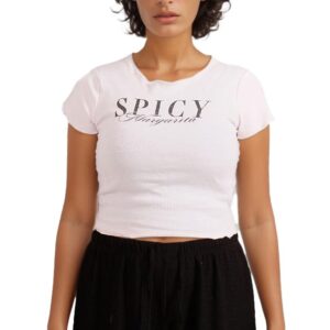 ريفين توب شرطي سبايسي جافيك ايبد للنساء - ابيض عصري