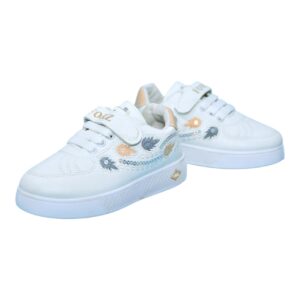 حذاء رياضي سنيكر بشريط فيلكرو للأولاد وللبنات متوفر بمقاسات من 32الي 36 والوان مميزه T274