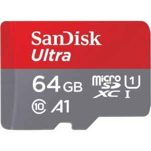 SanDisk 64GB Ultra UHS I MicroSD Card 140MB/s R, for Smartphones, SDSQUAB-064G-GN6MN