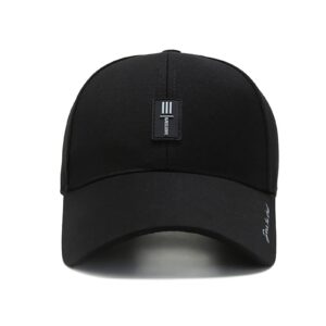 جودتول قبعة بيسبول للرجال شمس رياضية للرياضات الخارجية جولف قابلة للتعديل للمشي لمسافات طويلة التخييم صيد السمك الجري السفر أسود S