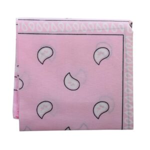 سكارف قطن للشعر للنساء، لون وردي