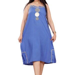 فستان حريمي بدون كتف بنمط قميص مناسب جميع الاعمارمن تاليا