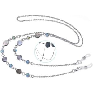 سلسلة نظارات من اكس سبرينج، حبل تثبيت مطرز انيق، قلادة قابلة للتعديل للنظارات والنظارات الشمسية - حبل عصري لتغطية الوجه