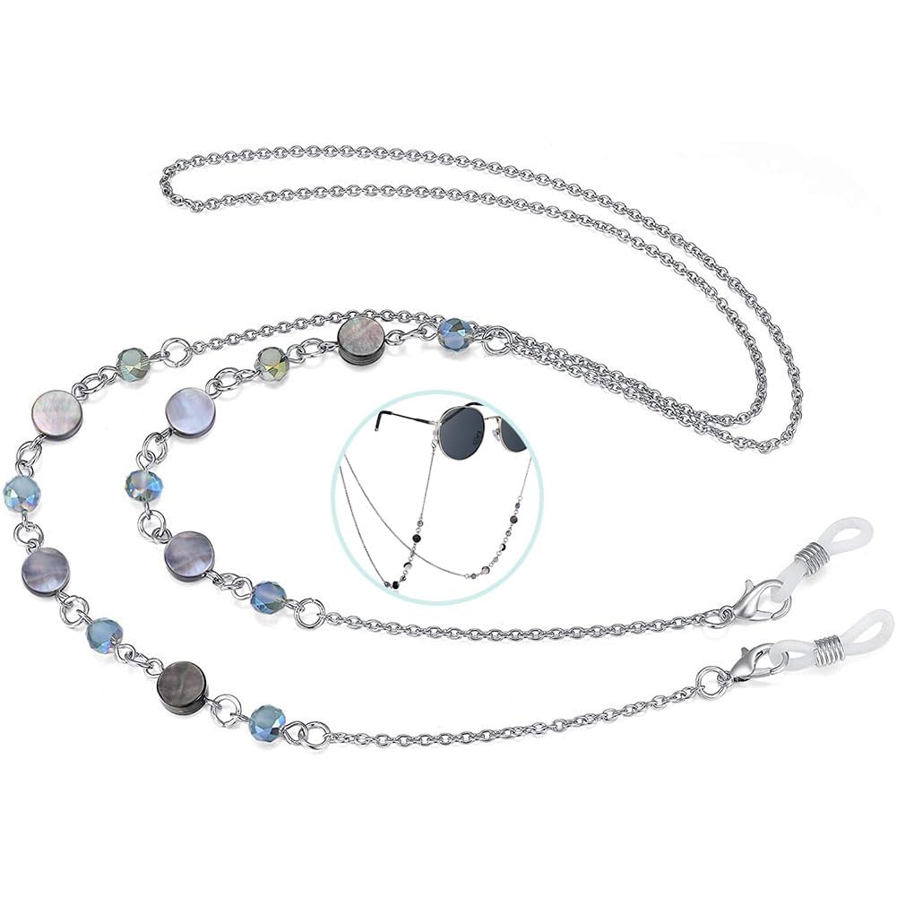 51LgRfMQeYL سلسلة نظارات من اكس سبرينج، حبل تثبيت مطرز انيق، قلادة قابلة للتعديل للنظارات والنظارات الشمسية - حبل عصري لتغطية الوجه