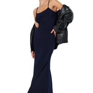 ترنديول فستان ماكسي مرن محبوك بحزام ملائم للنساء TWOSS23EL02435