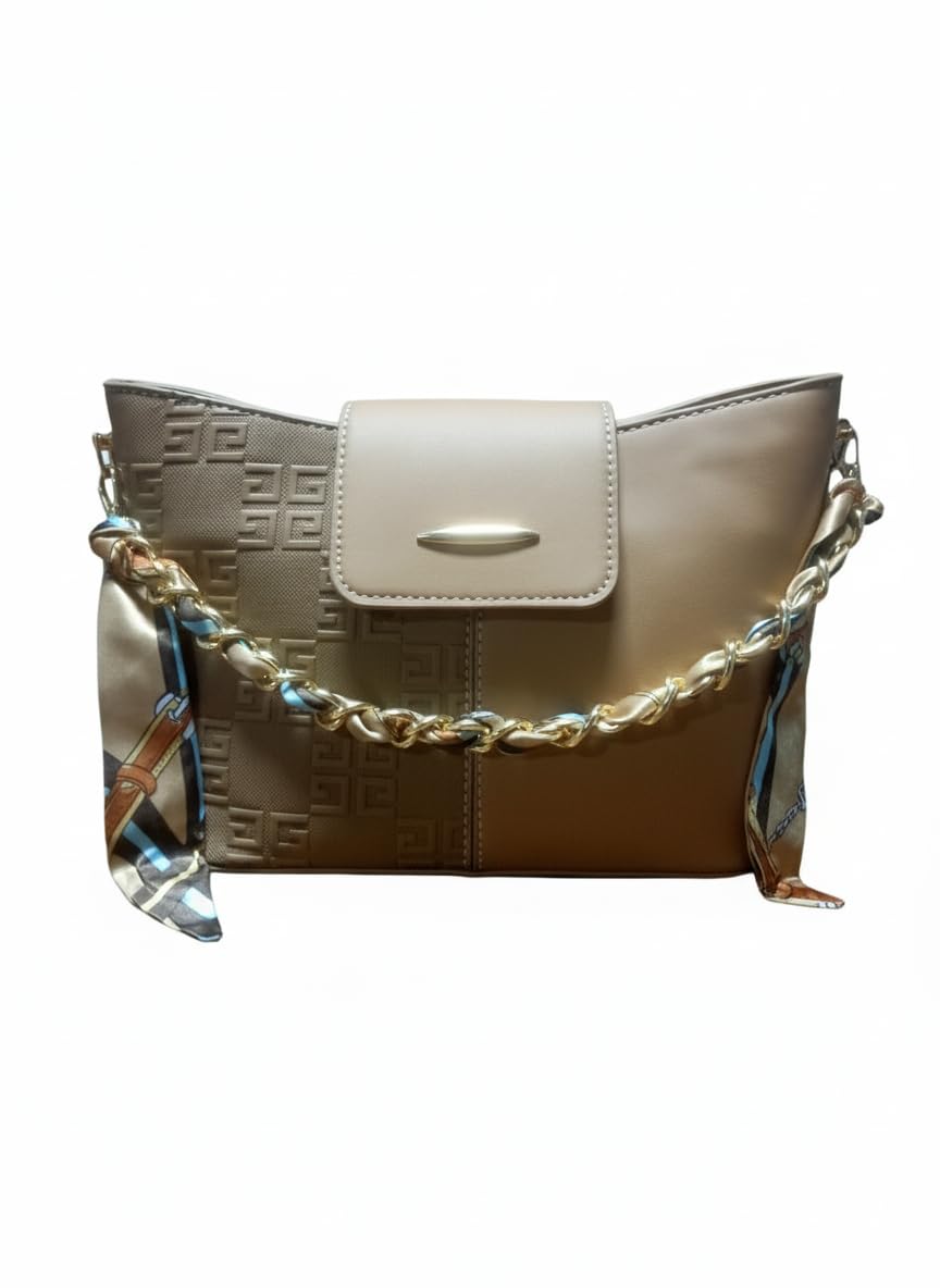 51MhimG1NhL شنطة للنساء مع سلسلة وحزام ذهبي مع فيونكة