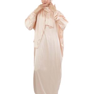 إسدال من تاي شوب للنساء، مصنوع من الساتان، بتصميم سادة