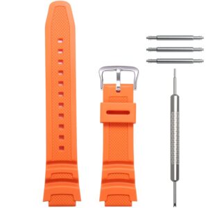 سوار ساعة رياضي مقاوم للماء من الراتنج للرجال من ريستارمور، متوافق مع كاسيو AE-1100w SGW-300H AE-1000w AE-1200 W-218H