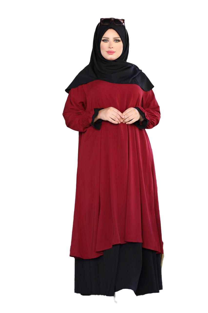 51ORNzJZp9L ادناء الخامة كريب مقاس One Size تلبيس الي 110 كيلو 3 قطع GAMAL SONS FOR ABAYA GS-7059-32405-Parent