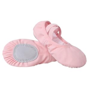 أحذية باليه من القماش بدون أربطة مناسبة للبنات من مرحلة الطفولة المبكرة وحتى النساء مناسبة كأحذية باليرينا ولليوغا من جودتول