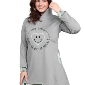 طقم بيجامة حريمي شتوي قطعتين بهودي وبنطلون – خامة قطن ميلتون دافئة – تصميم عصري مريح للبيت والخروج