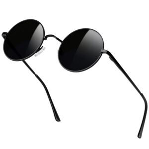 كاناستال نظارات شمسية مستقطبة دائرية للرجال والنساء بنمط هيبي دائري ريترو للحماية من الاشعة فوق البنفسجية 400