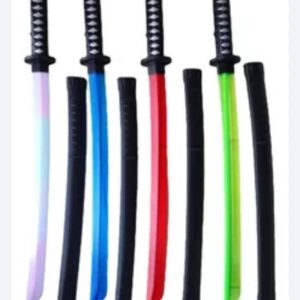 سيف كاتانا بلاستيك مضيء للاطفال - قطعة واحدة بتأثيرات اضاءة بالوان متنوعة