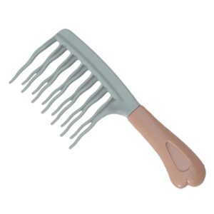 مشط باسنان عريضة لتجعيد الشعر، مشط شعر مزدوج الطبقات | اداة حلاقة مريحة سهلة الانزلاق، اداة تصفيف مضادة للكهرباء الساكنة، مستلزمات العناية الشخصية للفتيات والنساء للسفر والمنزل والاستخدام اليومي