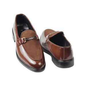 حذاء رجالى جلد فى شمواة كلاسيك 470 بنى فاتح 44