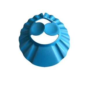 قبعة استحمام لحماية الاذنين للاطفال (ازرق)