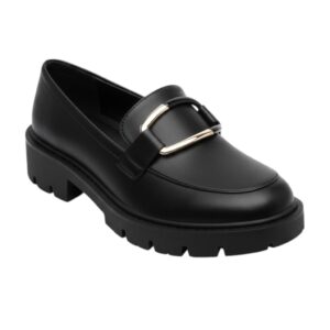 حذاء لوفر تشانكي عصري بتصميم أنيق ومشبك معدني - متوفر بالوان و مقاسات مختلفه