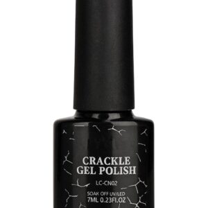 طلاء أظافر جل سحري بتأثير تشققات يجفف بالأشعة فوق البنفسجية، قوام جل سهل الاستخدام لتصاميم فن الأظافر المبتكرة، طلاء أظافر بنمط تشقق مزخرف للاستخدام في الصالونات والمنزل، لون LC CN02