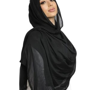 وشاح إسلامى من الفيسكوز والقطن بتصميم عصري متعدد الاستخدامات للنساء من تكساميرو