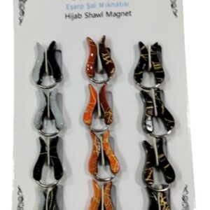 مشابك حجاب واكسسوارات ملابس، 12 قطعة مشابك اوشحة للحجاب والشال والاوشحة، حوامل اوشحة بدون دبابيس للنساء (انيقة ولامعة)