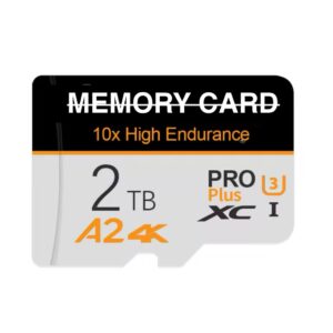 Memory Card 2TB, A2 4K Pro Plus, Class 10 U3, High Endurance, XC I, Compatible with Smartphones, Cameras, Tablets, Dash Cams