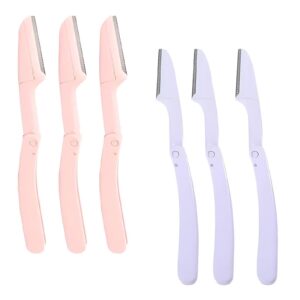 شفرات حلاقة دقيقة للوجه - إزالة الشعر الزائد بسهولة وأمان، أداة حلاقة حواجب فعالة لجميع أنواع البشرة للرجال والنساء، مثالية لتحديد ملامح الوجه وعناية شخصية فائقة (6 قطع)