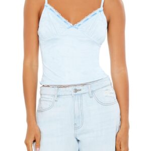 بلوزة كامي مطرزة برباط وفيونكة للنساء من فورايفر 21