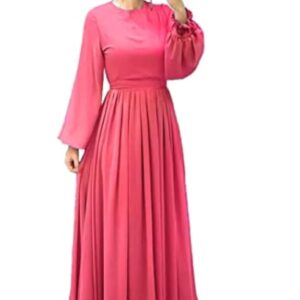 فستان شيفون ازرق ببطانة للنساء