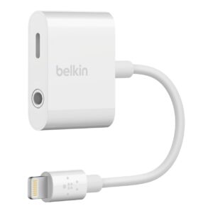 Belkin Audio & Charge Rockstar 3.5 mm Iphone Adapter (Iphone Aux Adapter, Iphone Charging Adapter For Iphone)