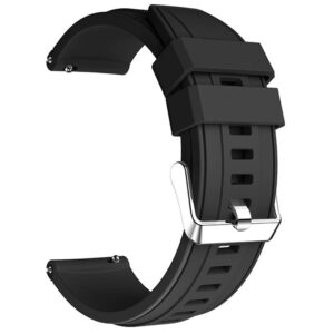 3E Bi-Color Sport Silicone Bracelet for Huawei Watch GT, (22mm) Black