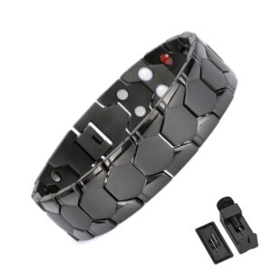 إسورة من يو للرجال، مصنوعة من الستانلس ستيل 316L، متعددة الألوان مع الفضي وتصميم كلاسيكي، مقاس 22 سم